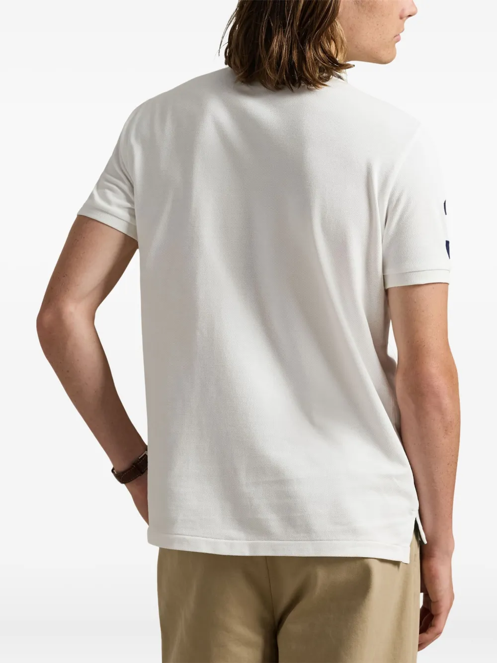 Polo Ralph Lauren Poloshirt met geborduurd logo en diagonale streep Wit