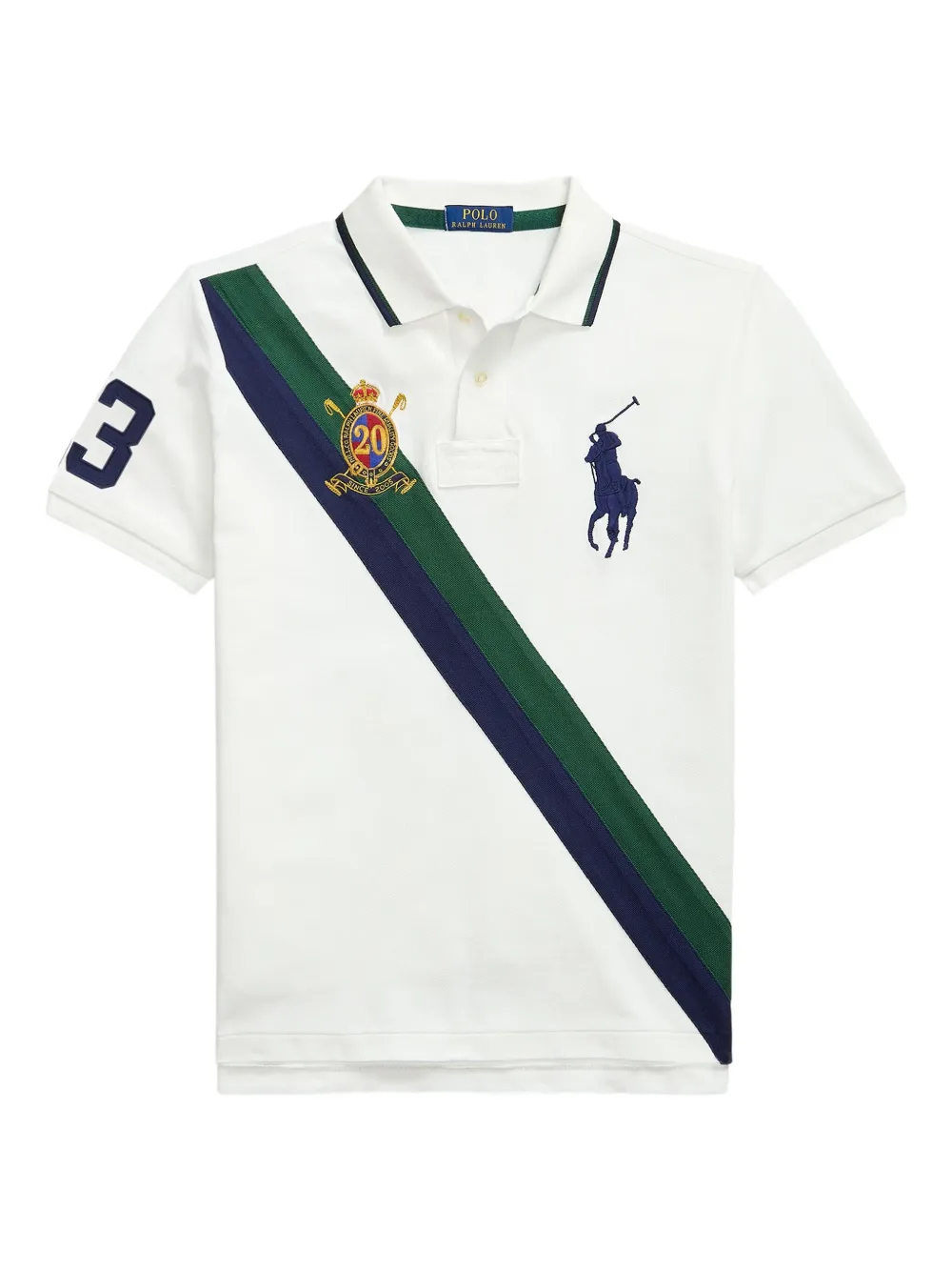Polo Ralph Lauren ストライプ ポロシャツ - ホワイト Polo Ralph Lauren ストライプ ポロシャツ - ホワイト