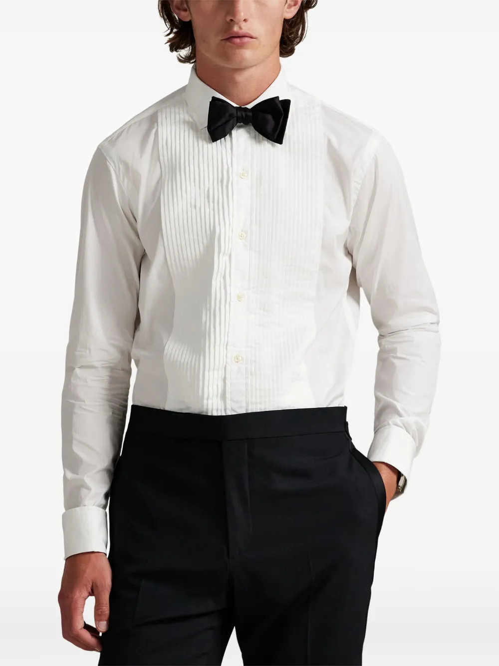 Polo Ralph Lauren Overhemd met geplooide voorkant Wit