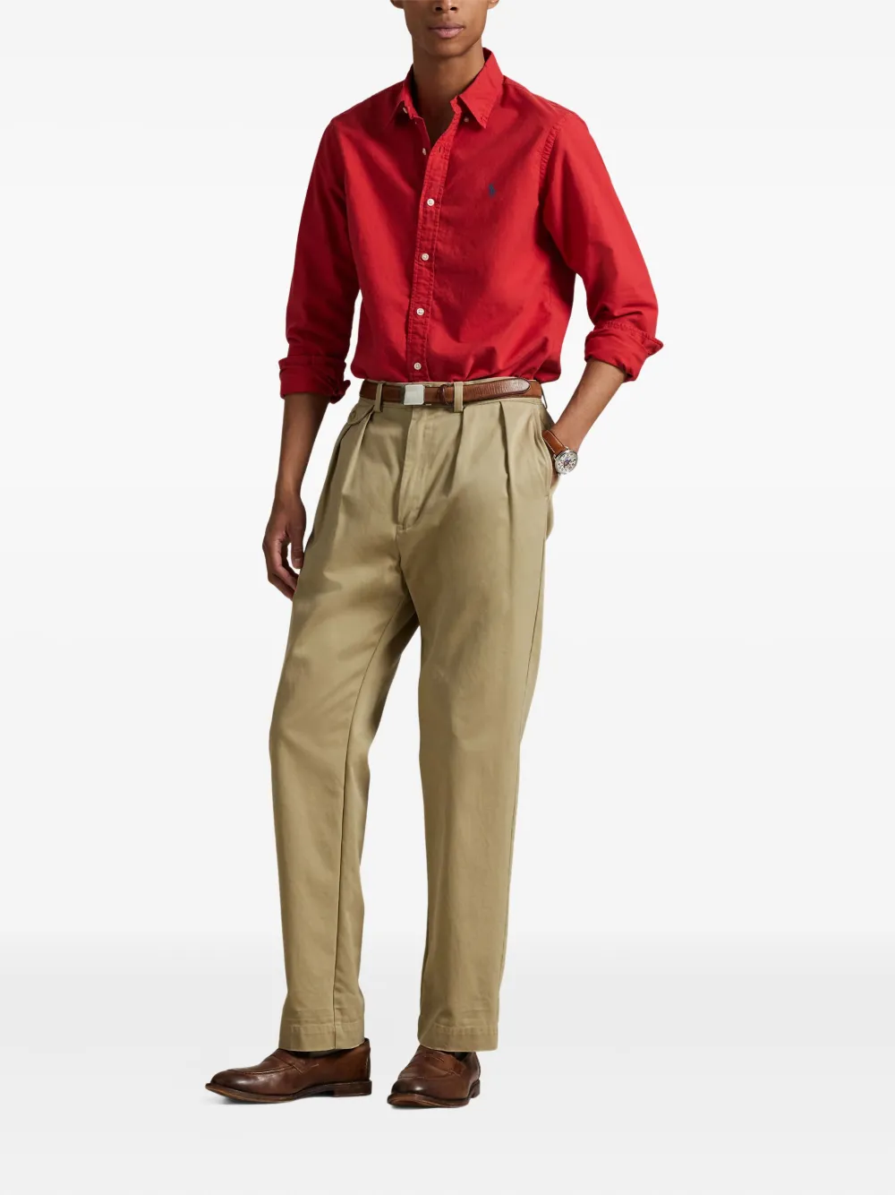Polo Ralph Lauren embroidered-logo shirt - Rood