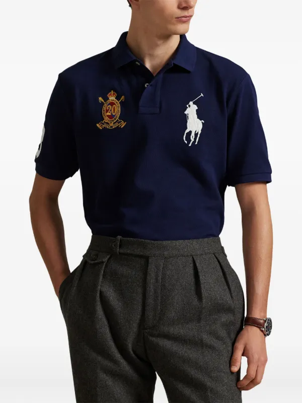 Polo Ralph Lauren embroidered-logo Polo Shirt | Blue | FARFETCH