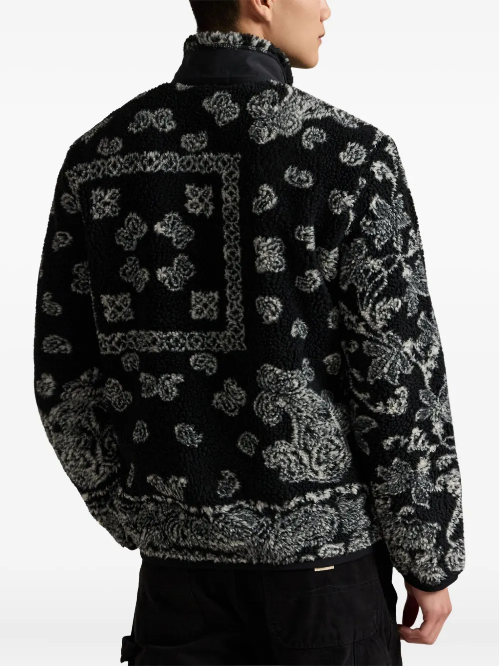 Polo Ralph Lauren Bandana fleece jack Zwart