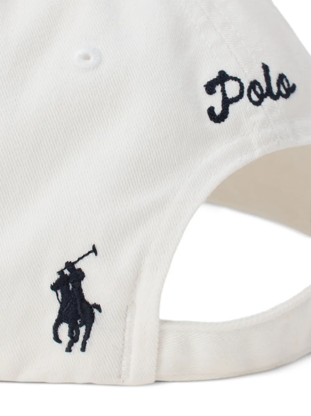 Polo Ralph Lauren Honkbalpet met geborduurd hondenpatroon Wit