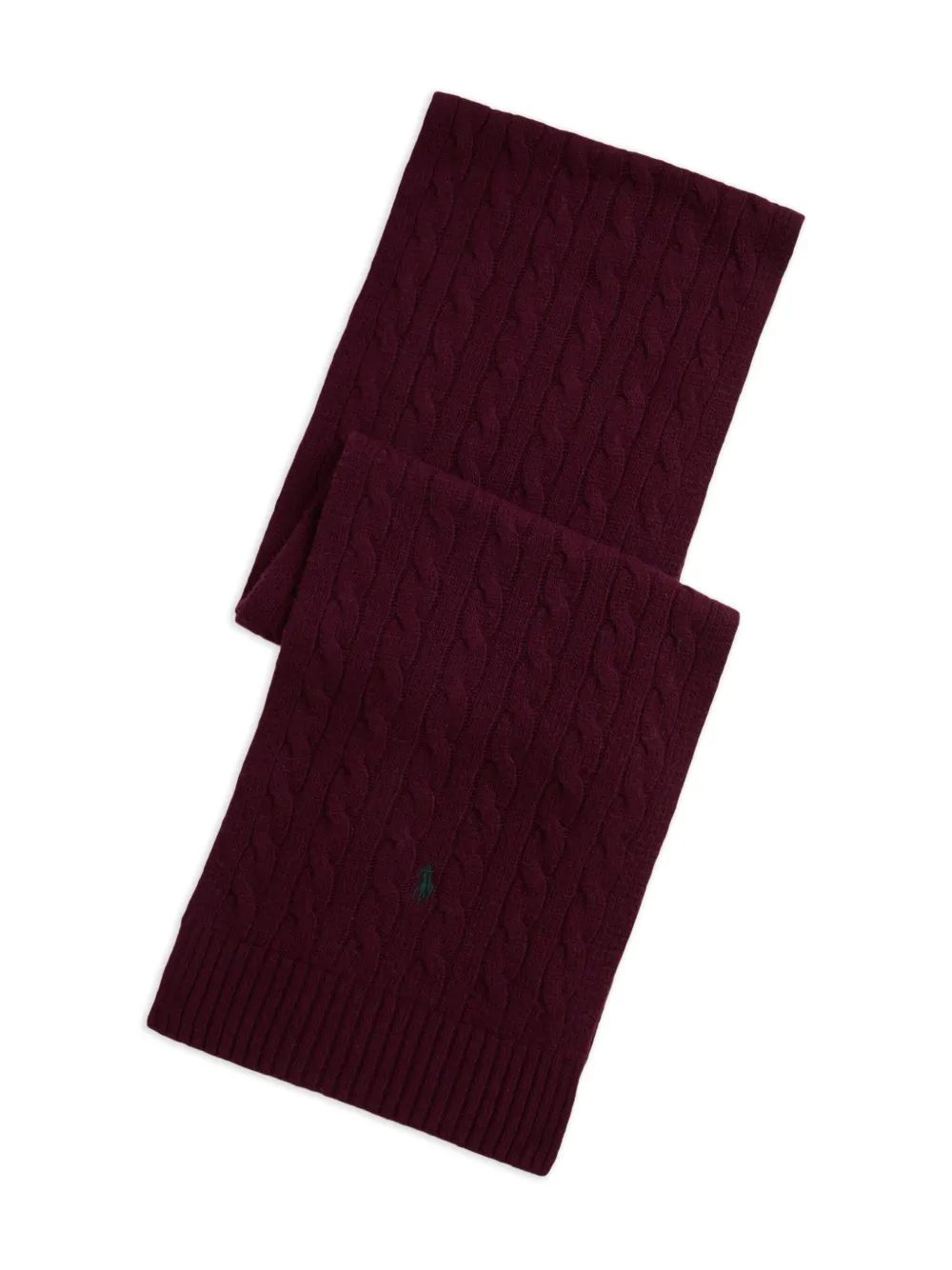 Polo Ralph Lauren cable-knit scarf | Red | Image 1