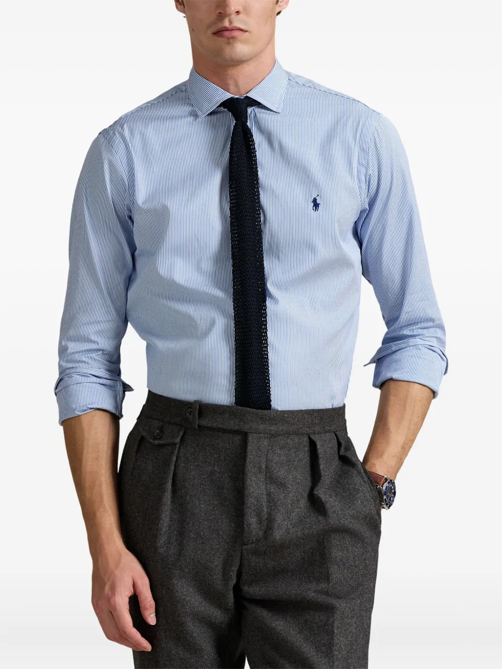 Polo Ralph Lauren Overhemd met geborduurd logo Blauw