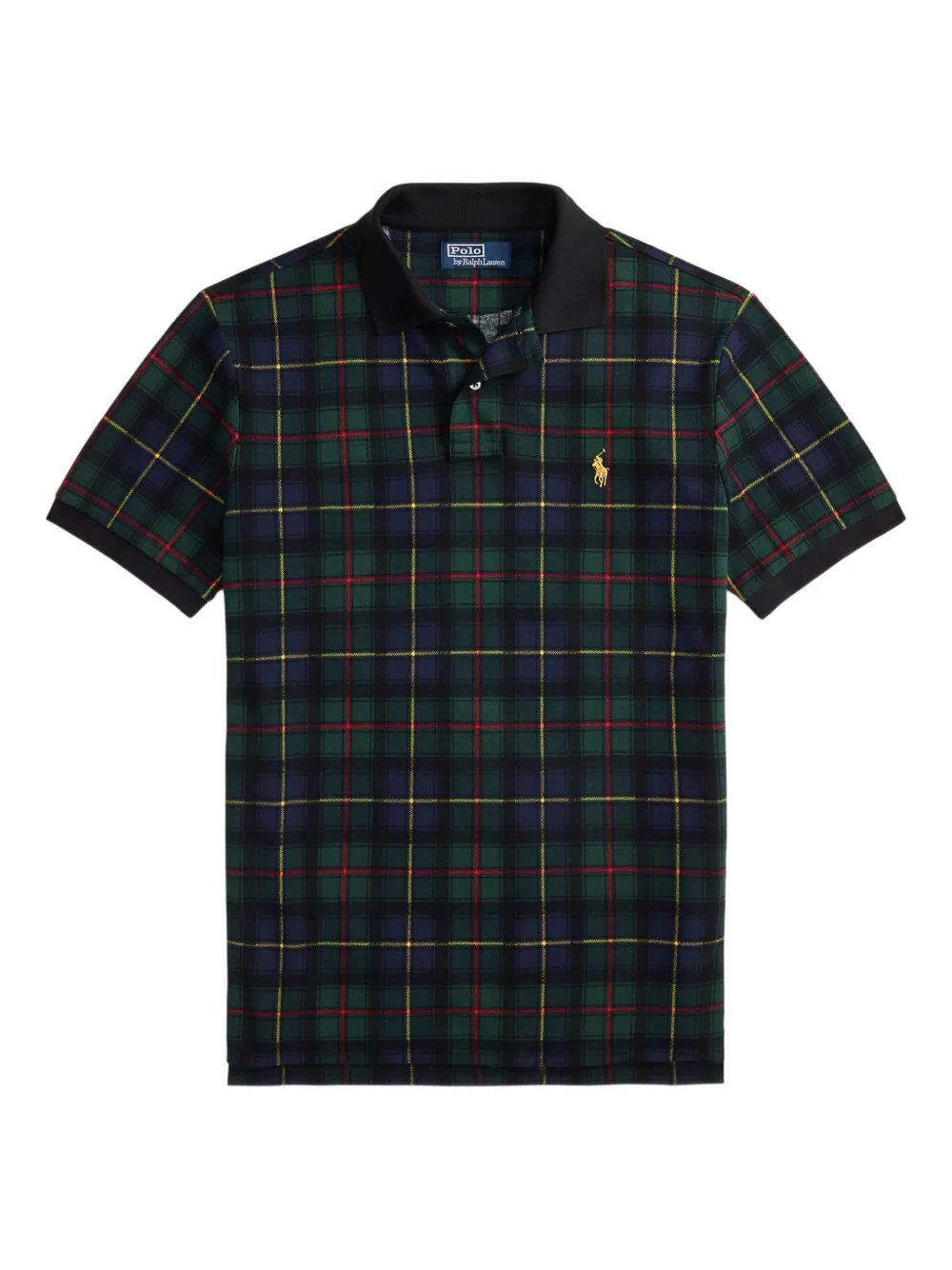 Polo Ralph Lauren Plaid-pattern Polo Shirt In Black