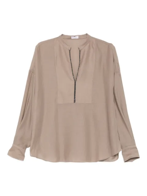 Brunello Cucinelli stone-embellished shirt