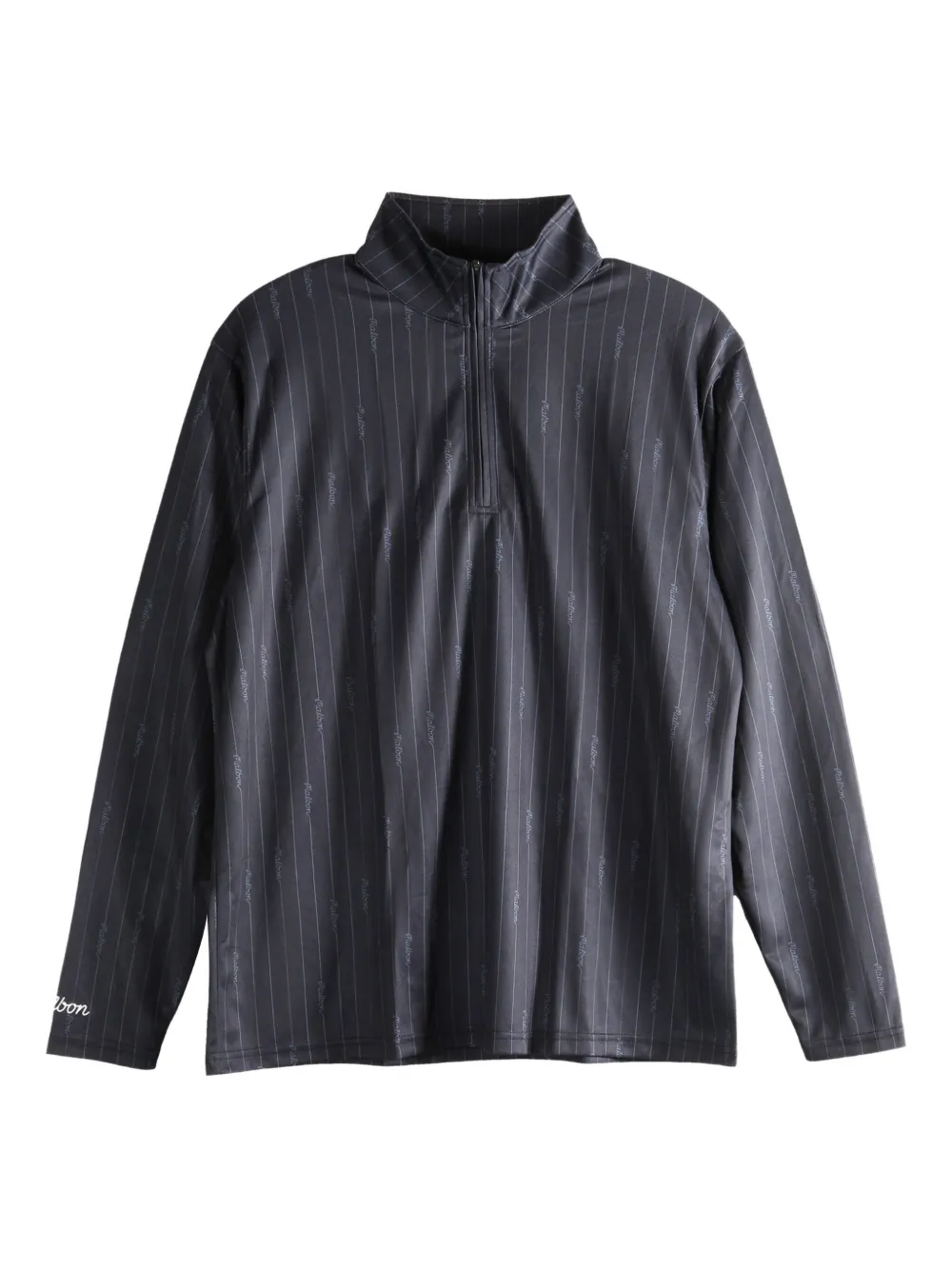 Malbon Golf pinstriped performance sweatshirt | Black | Image 1