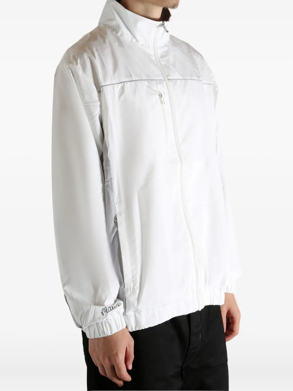  Malbon Golf Contrasting-panel Jacket - White 