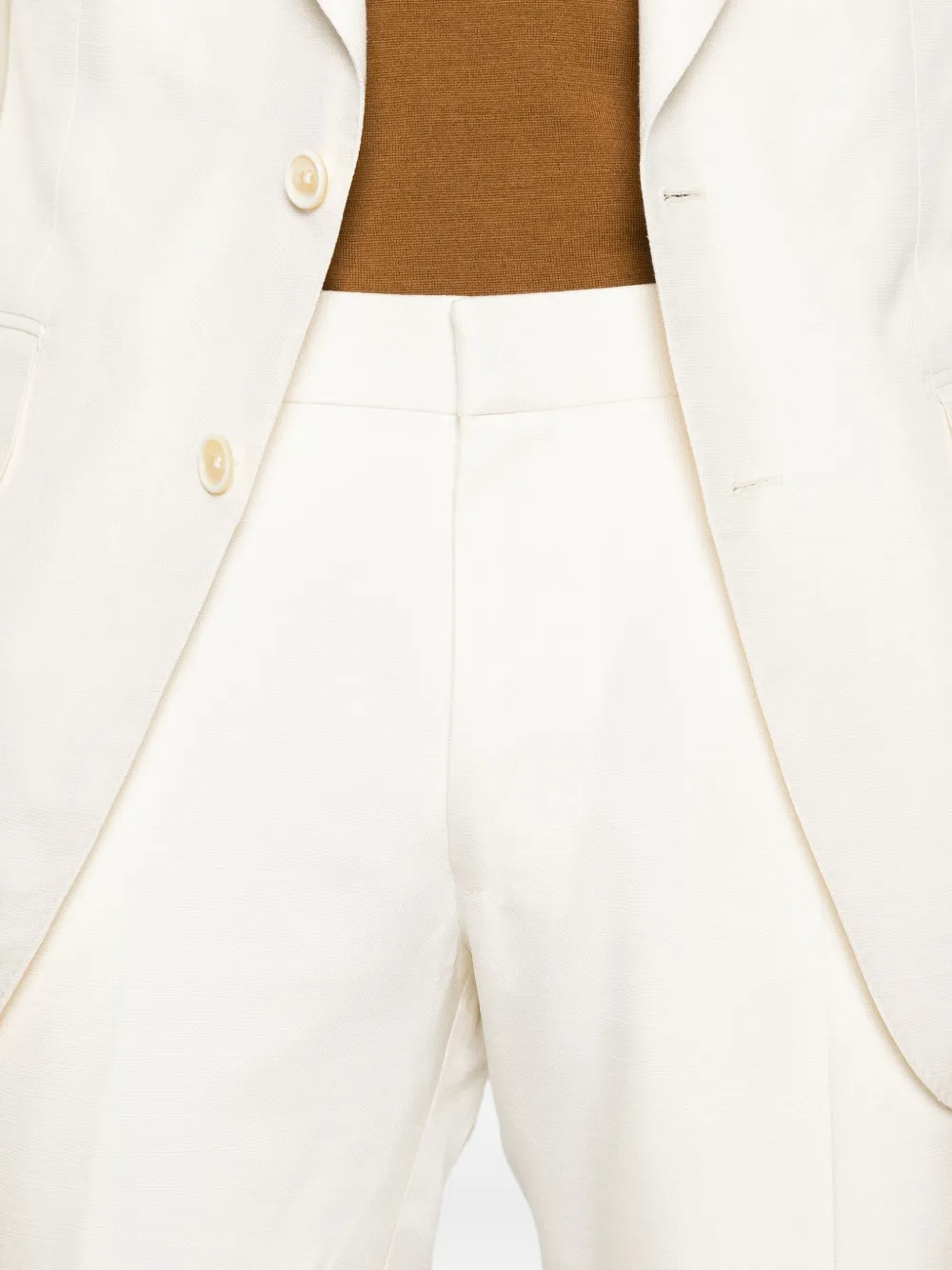 Side-Strap Single-Breasted Suit