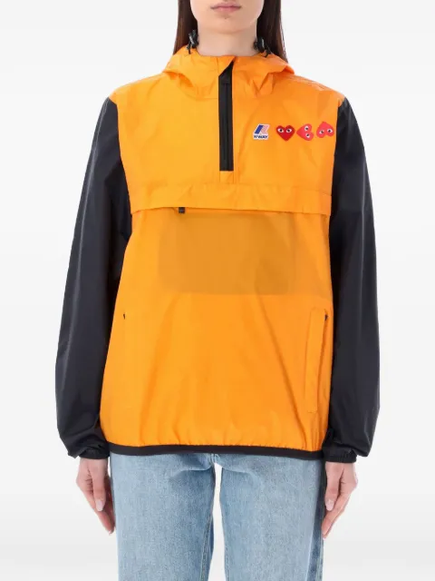 Comme Des Garçons Play x K-way heart-patch half-zip jacket