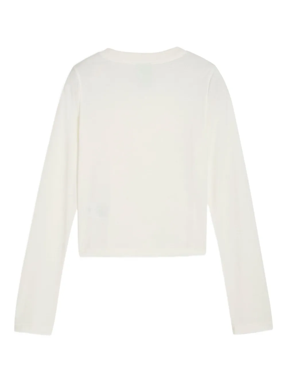 Puma X Rosé Long-sleeve Cropped Top In Neutral