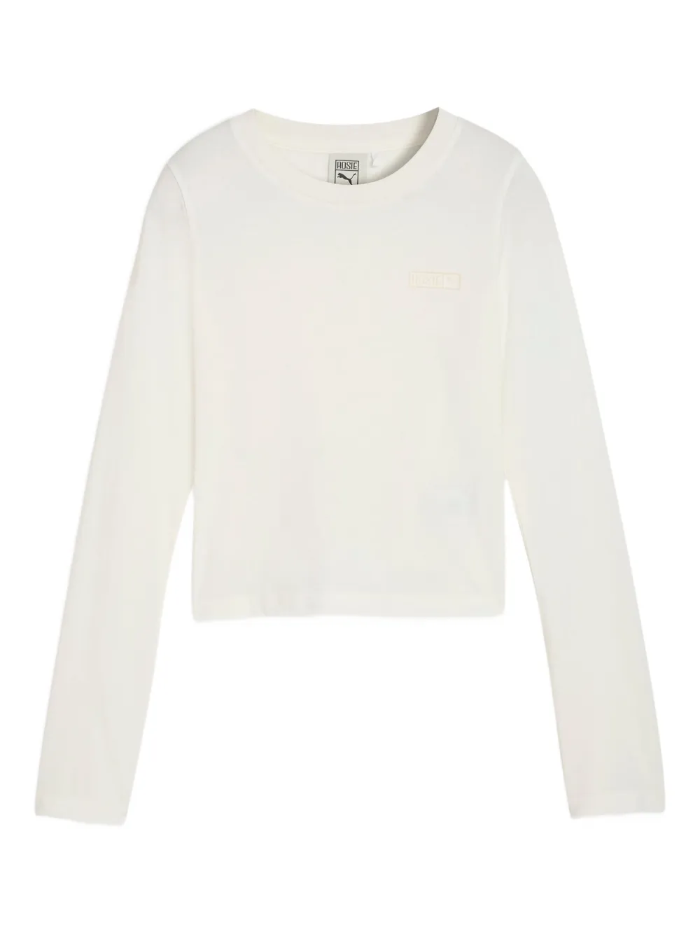 Puma X Rosé Long-sleeve Cropped Top In Neutral