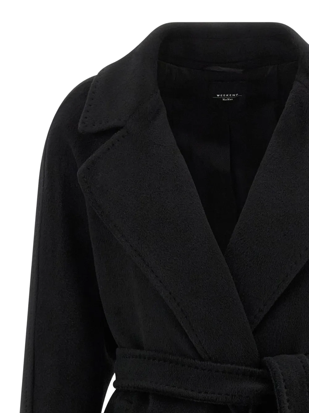 Weekend Max Mara Tempera Belted Trench Coat In Black