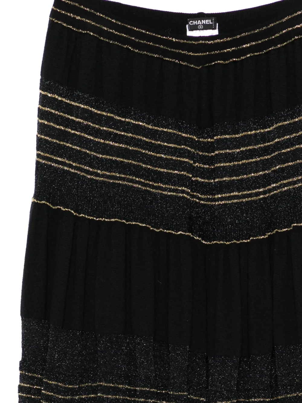 2001 Striped Tiered Skirt
