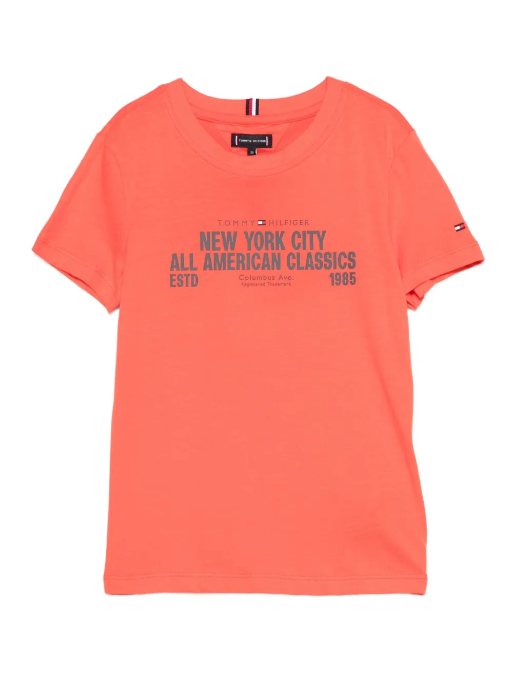 Tommy Hilfiger Junior Kids' Graphic-print T-shirt In Orange