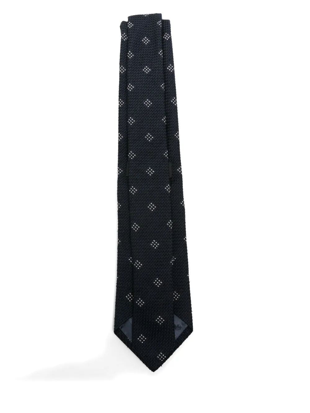 Emporio Armani dotted silk tie - Blauw