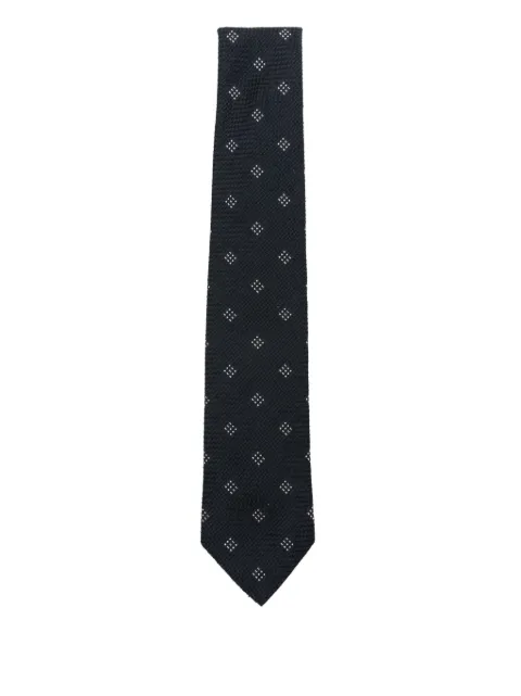 Emporio Armani corbata de seda con motivo de lunares