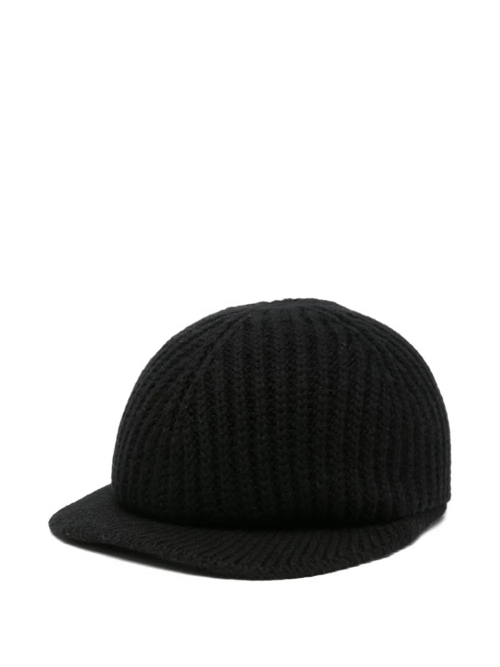 Mrz Kintted Wool Baseball Cap In Black