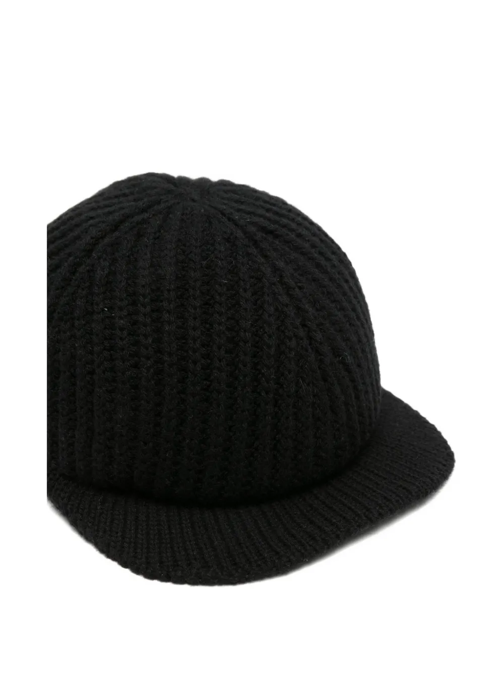 Mrz Kintted Wool Baseball Cap In Black