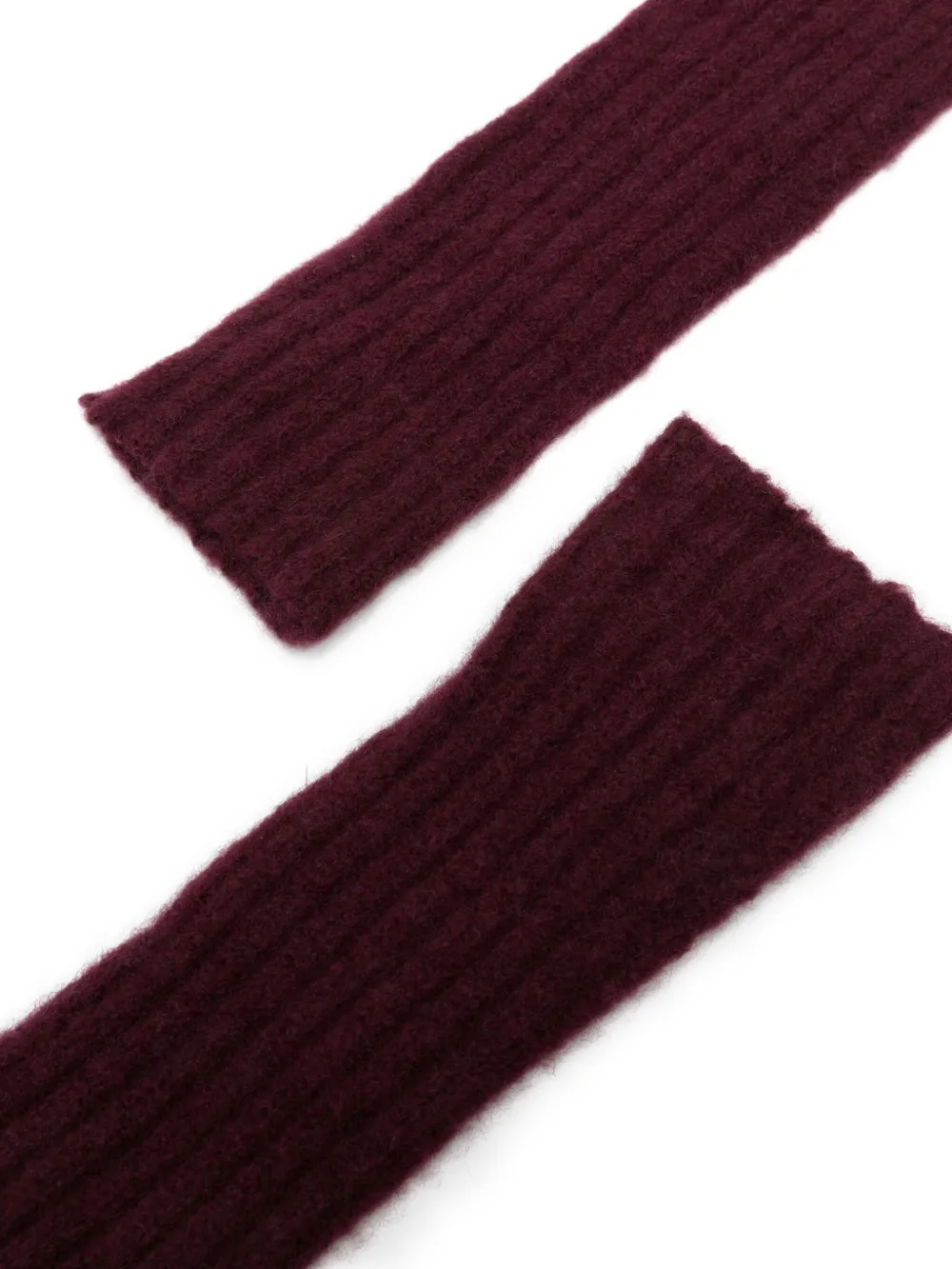 MRZ Geribbelde kasjmier handschoenen Rood