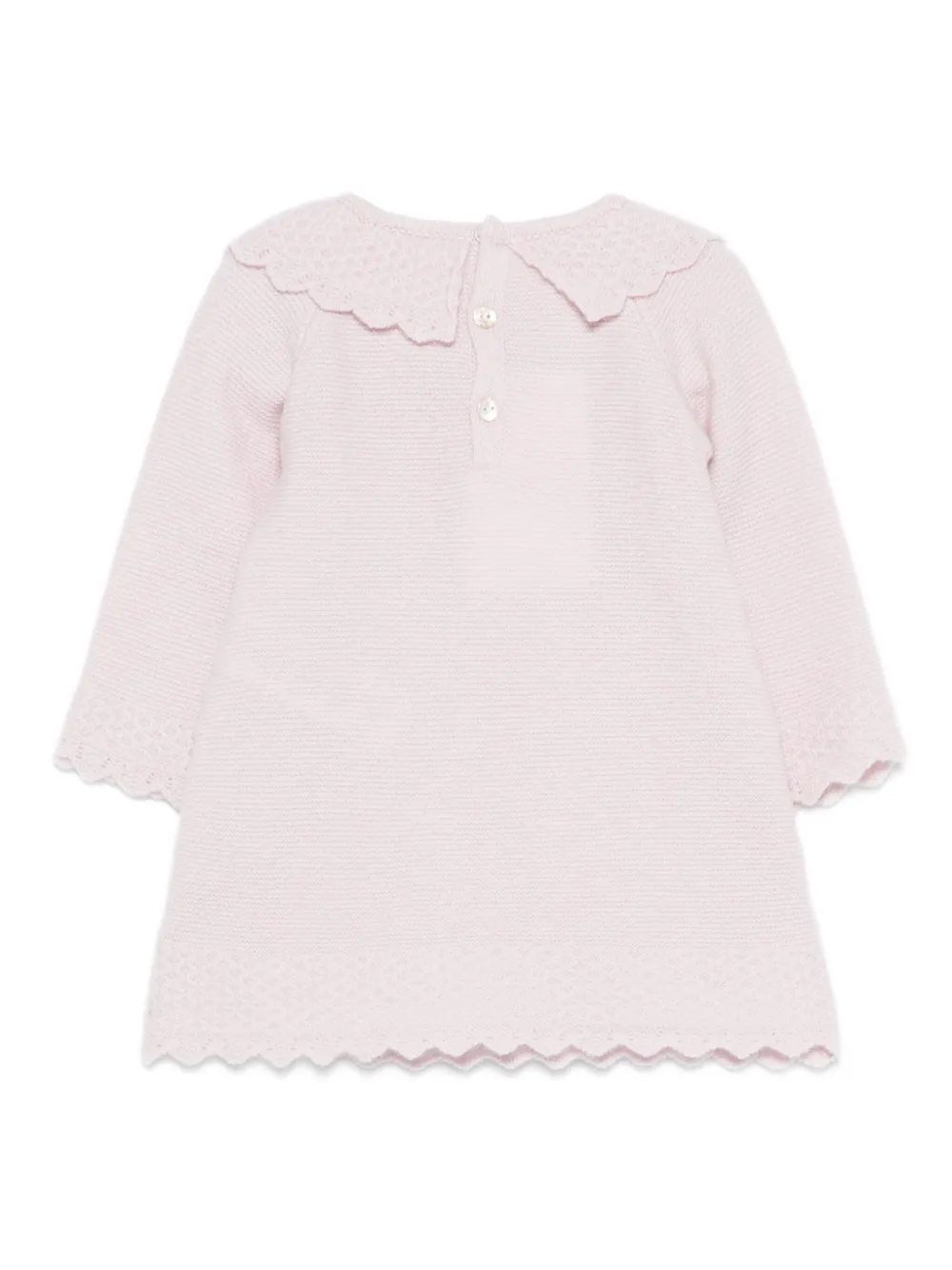 Paz Rodriguez scallop-trim Peter Pan collar dress - Roze
