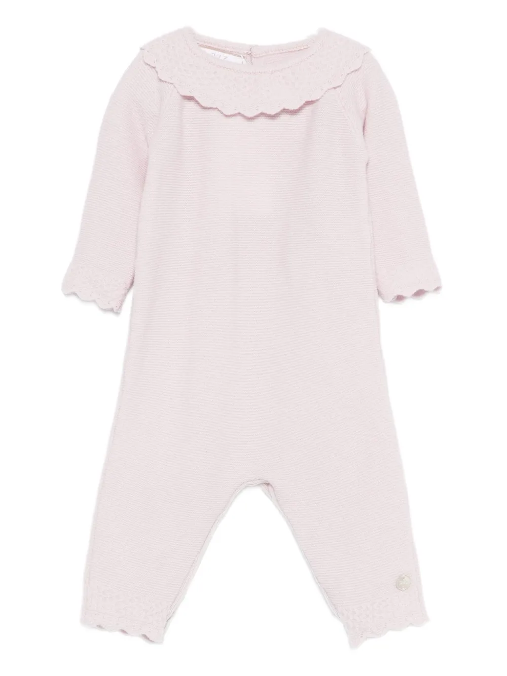 Paz Rodriguez Scalloped-collar knitted jumpsuit | Pink | Image 1