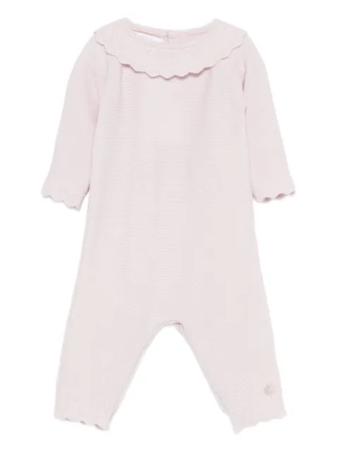 Paz Rodriguez Scalloped-collar knitted jumpsuit