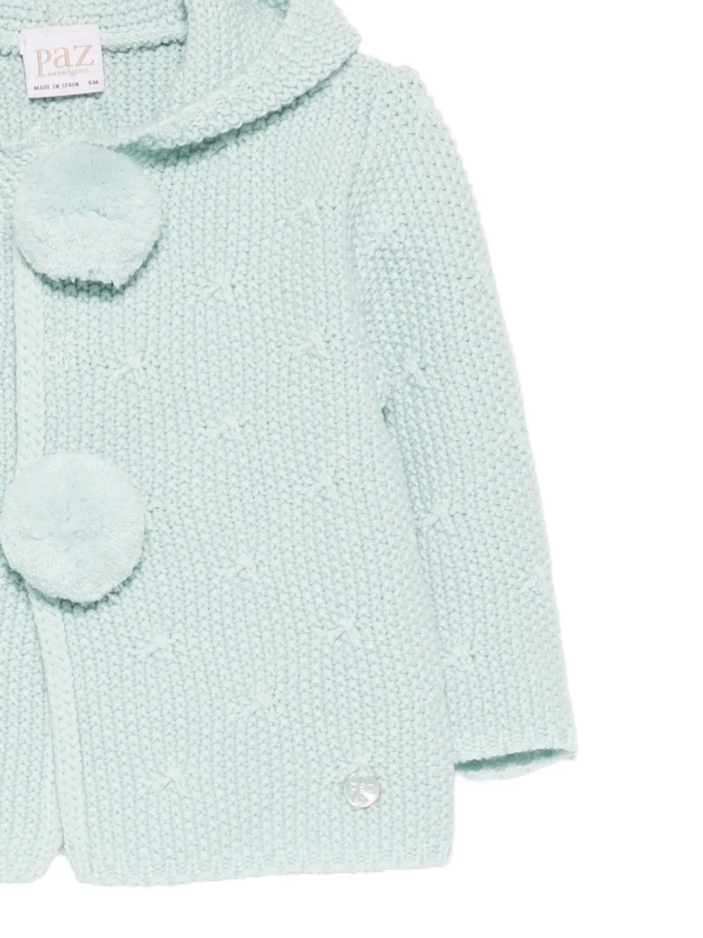 Paz Rodriguez Vest met pompon en capuchon Groen