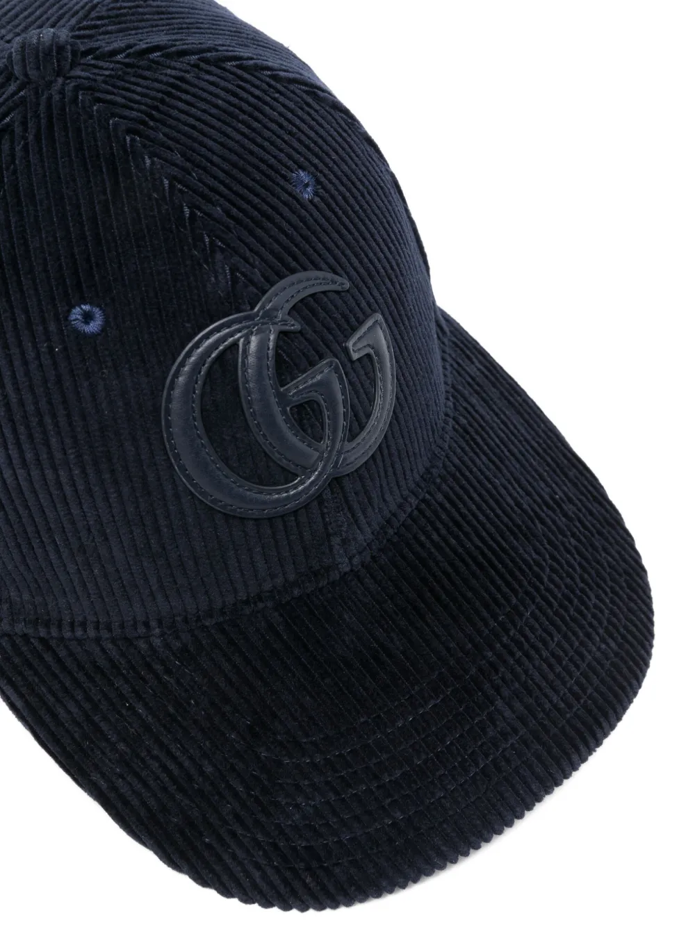 Gucci Ribfluwelen pet met GG logo Blauw