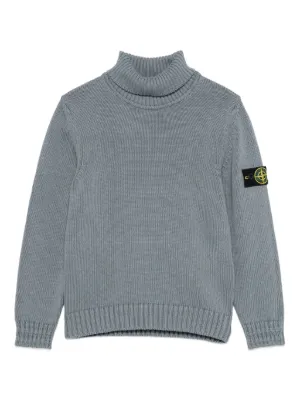 Stone Island Junior Turtleneck Sweater | Grey | FARFETCH