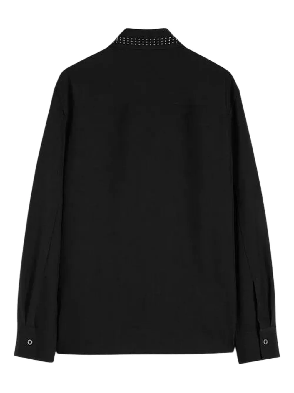 Jil Sander studded collar shirt - Zwart