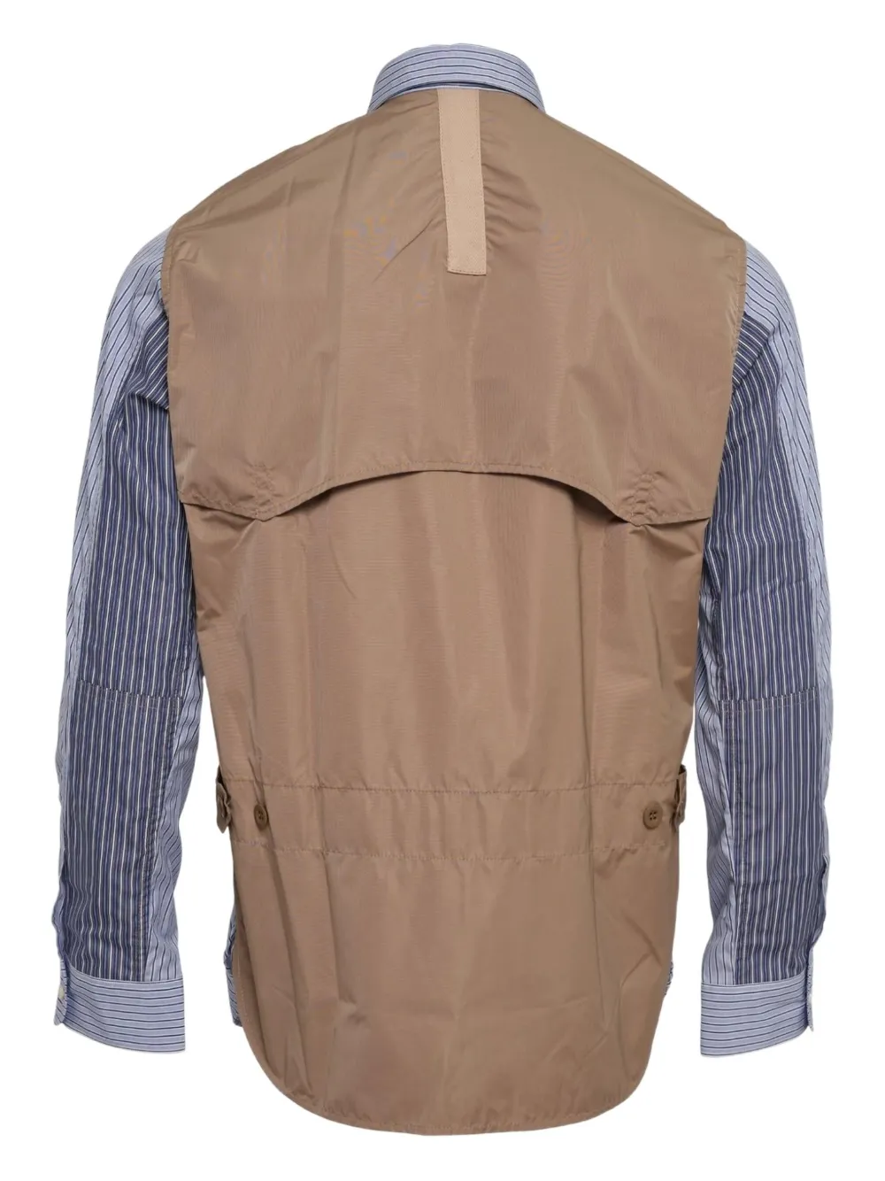 Junya Watanabe striped-pattern shirt - Blauw