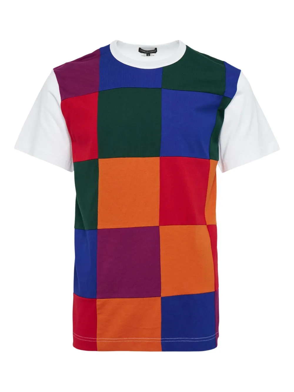 Comme des Garçons Homme Plus crew-neck colour-block T-shirt – White Comme des Garçons Homme Plus crew-neck colour-block T-shirt – White