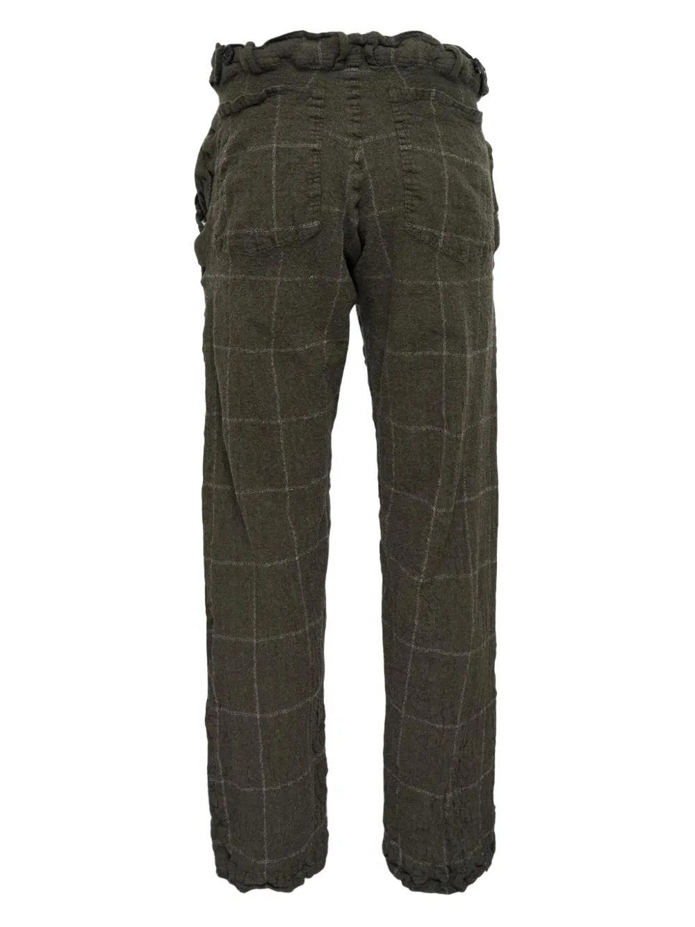 Comme Des Garçons Shirt checked trousers - Groen