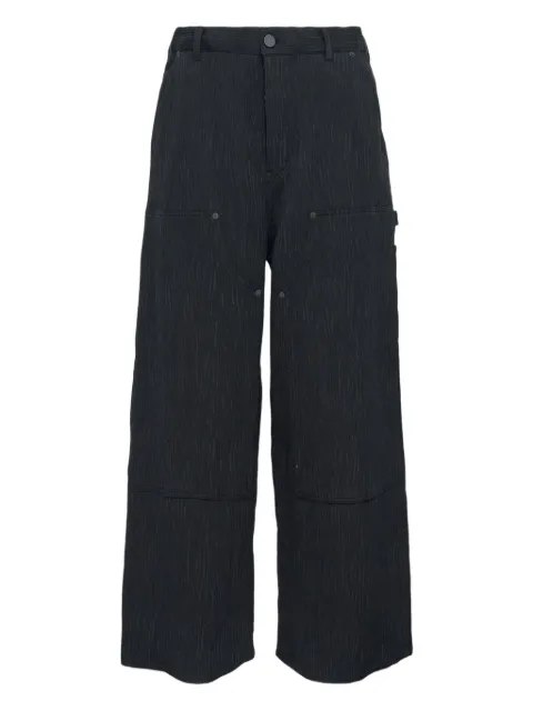 Taakk crepe-texture trousers