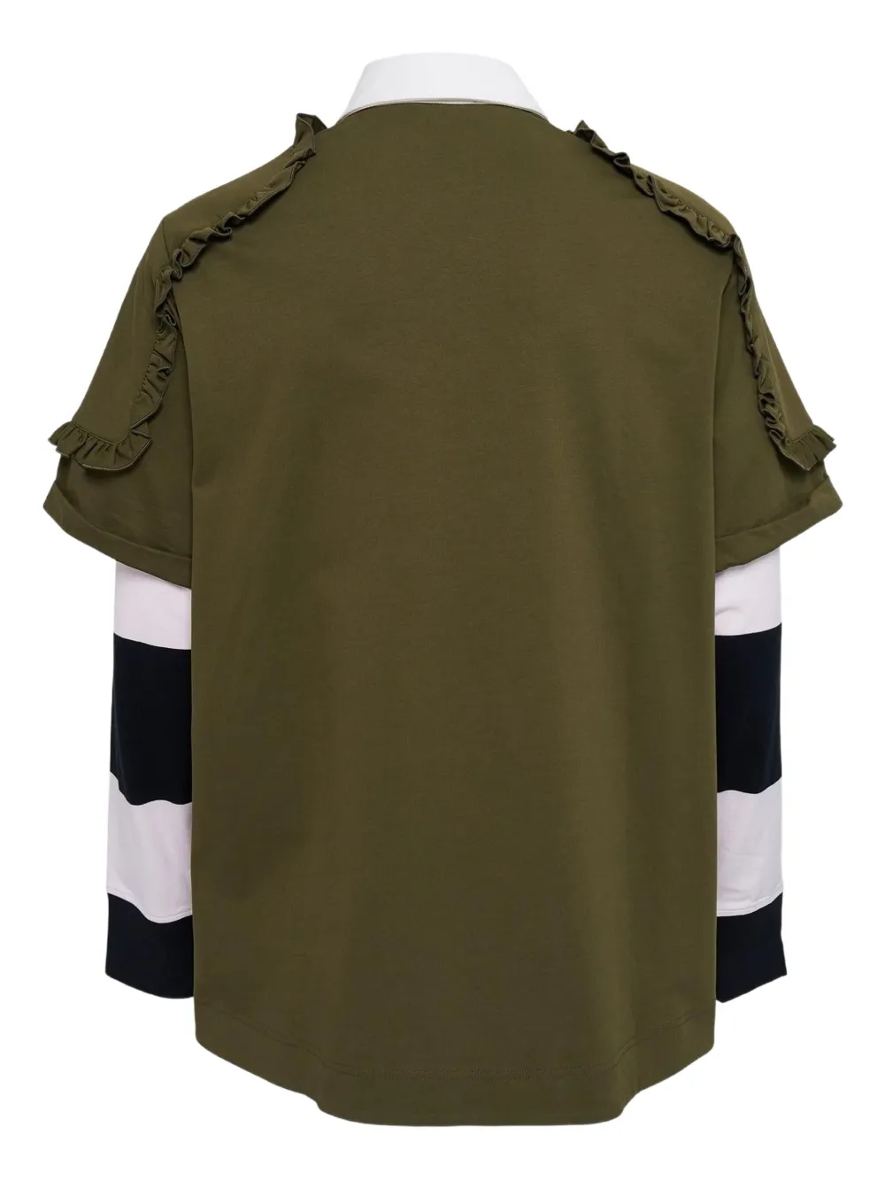 Simone Rocha ruffled polo shirt - Groen