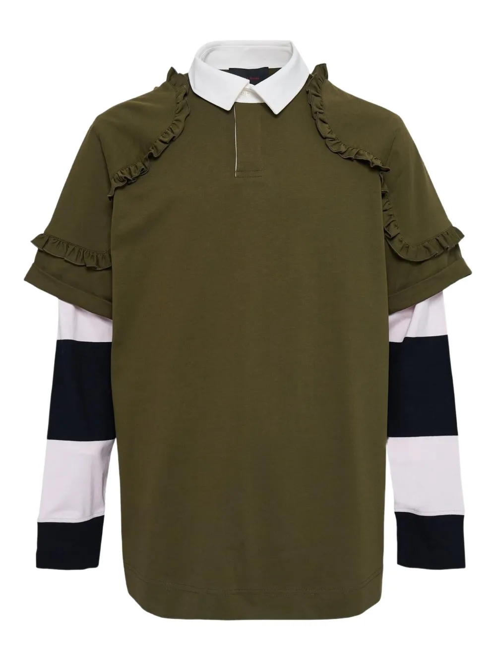 Simone Rocha playera tipo polo con volantes | verde | Image 1