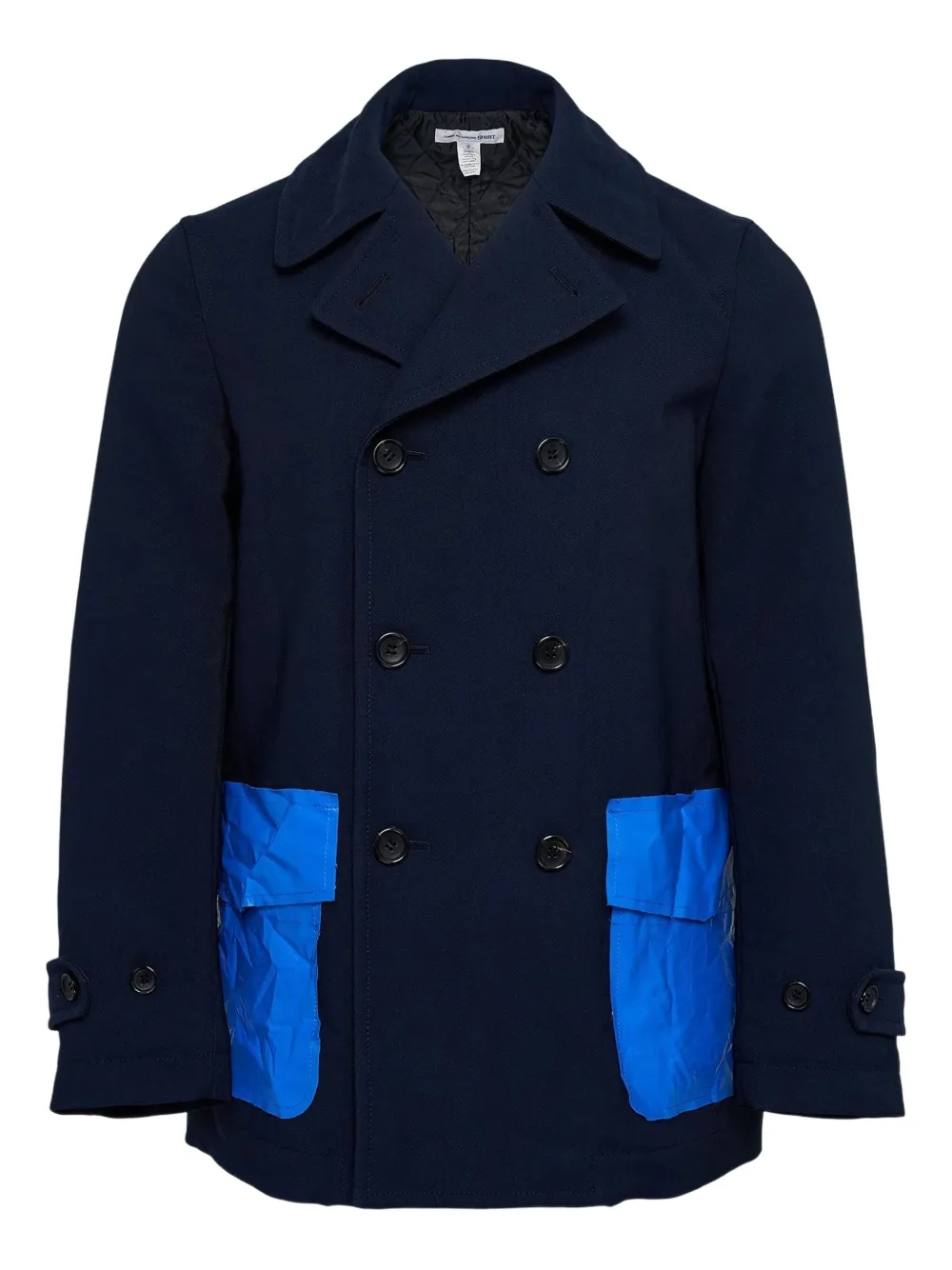 Comme Des Garçons Shirt double-breasted jacket – Blue