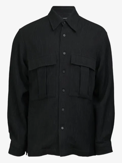 Taakk flap-pocket crepe shirt