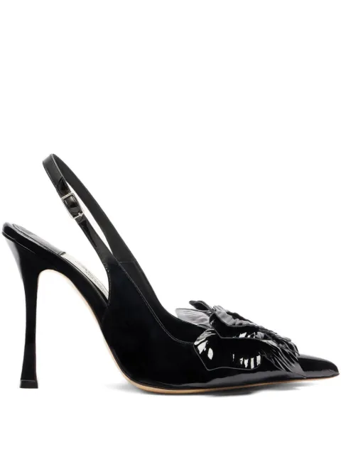 Blumarine bow-embellished slingback pumps