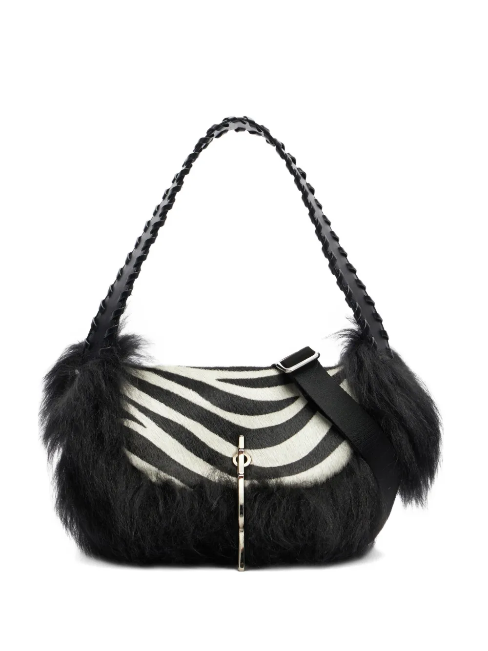 Blumarine mini zebra-print shoulder bag | White | Image 1