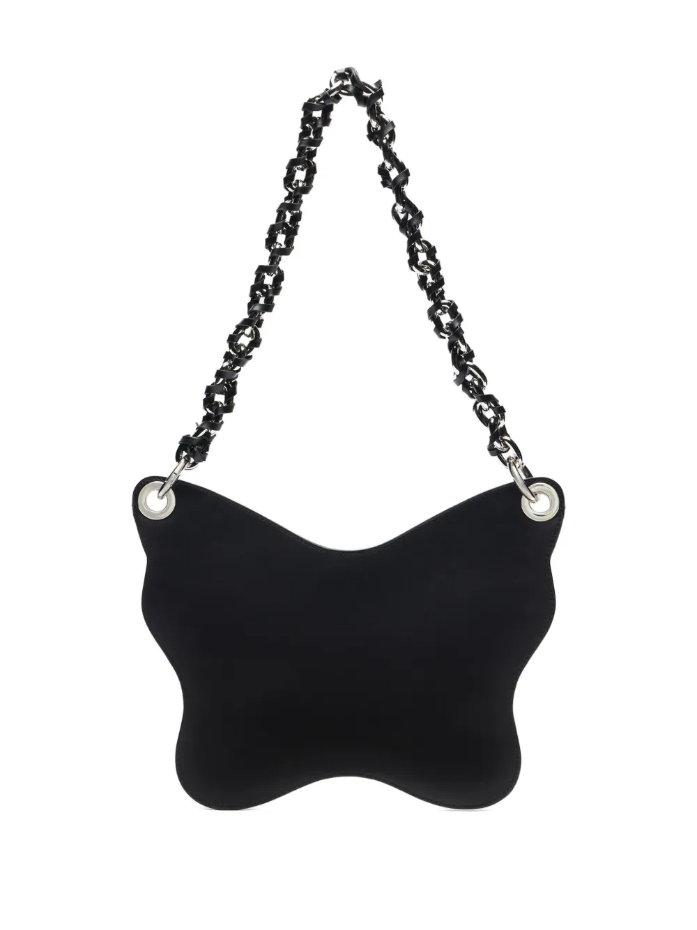 Blumarine Butterfly-shape Shoulder Bag In Black
