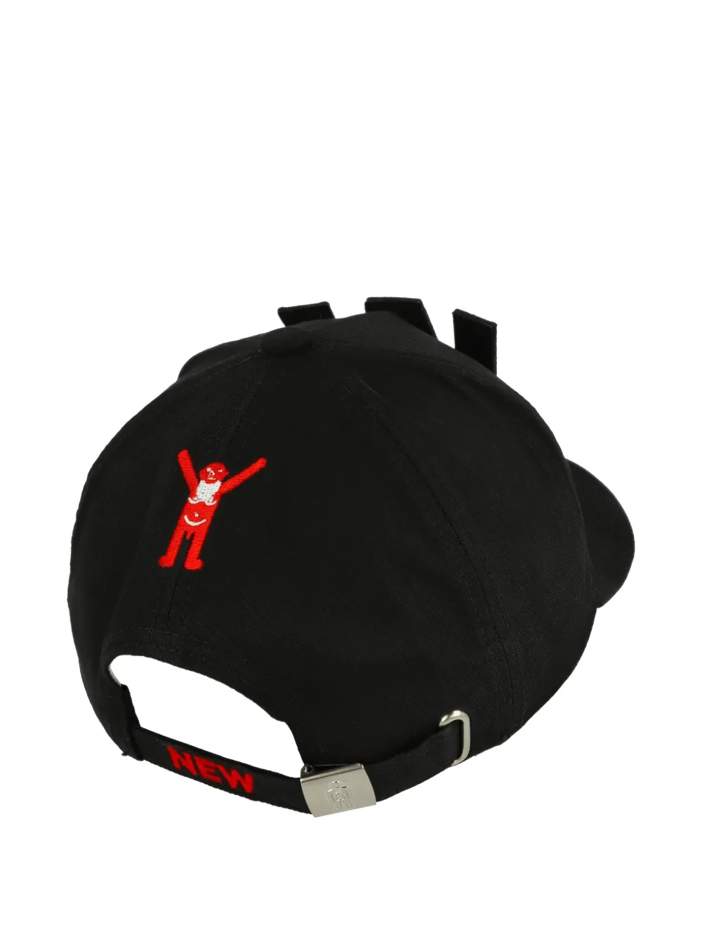 Walter Van Beirendonck W letter-appliqué cap - Zwart