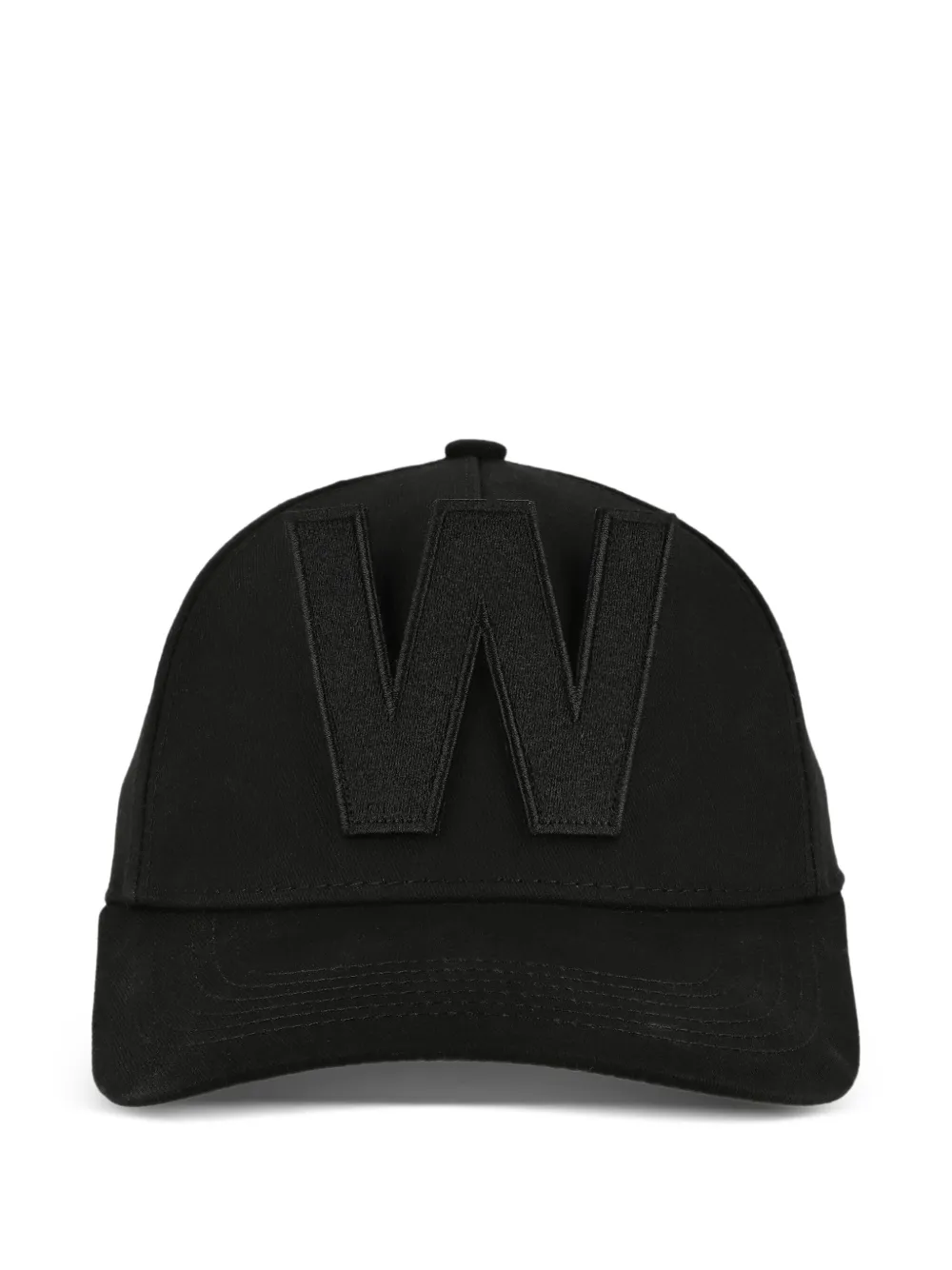 Walter Van Beirendonck W letter-appliqué cap | Black | Image 1