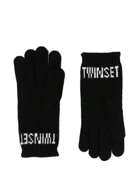TWINSET Kids logo-detail gloves