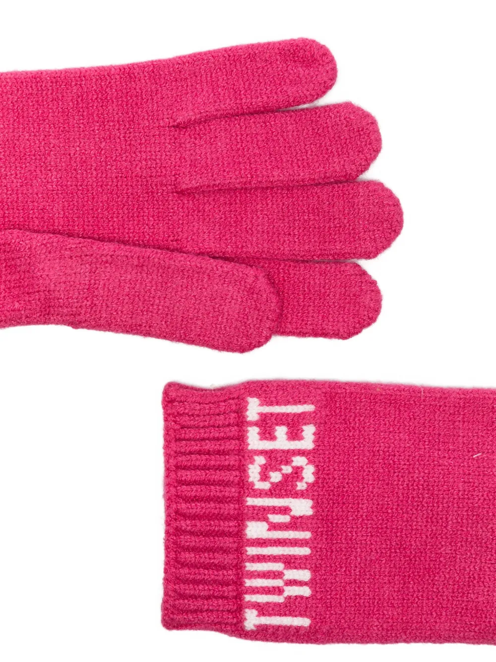 TWINSET Kids Handschoenen met logo-jacquard Roze