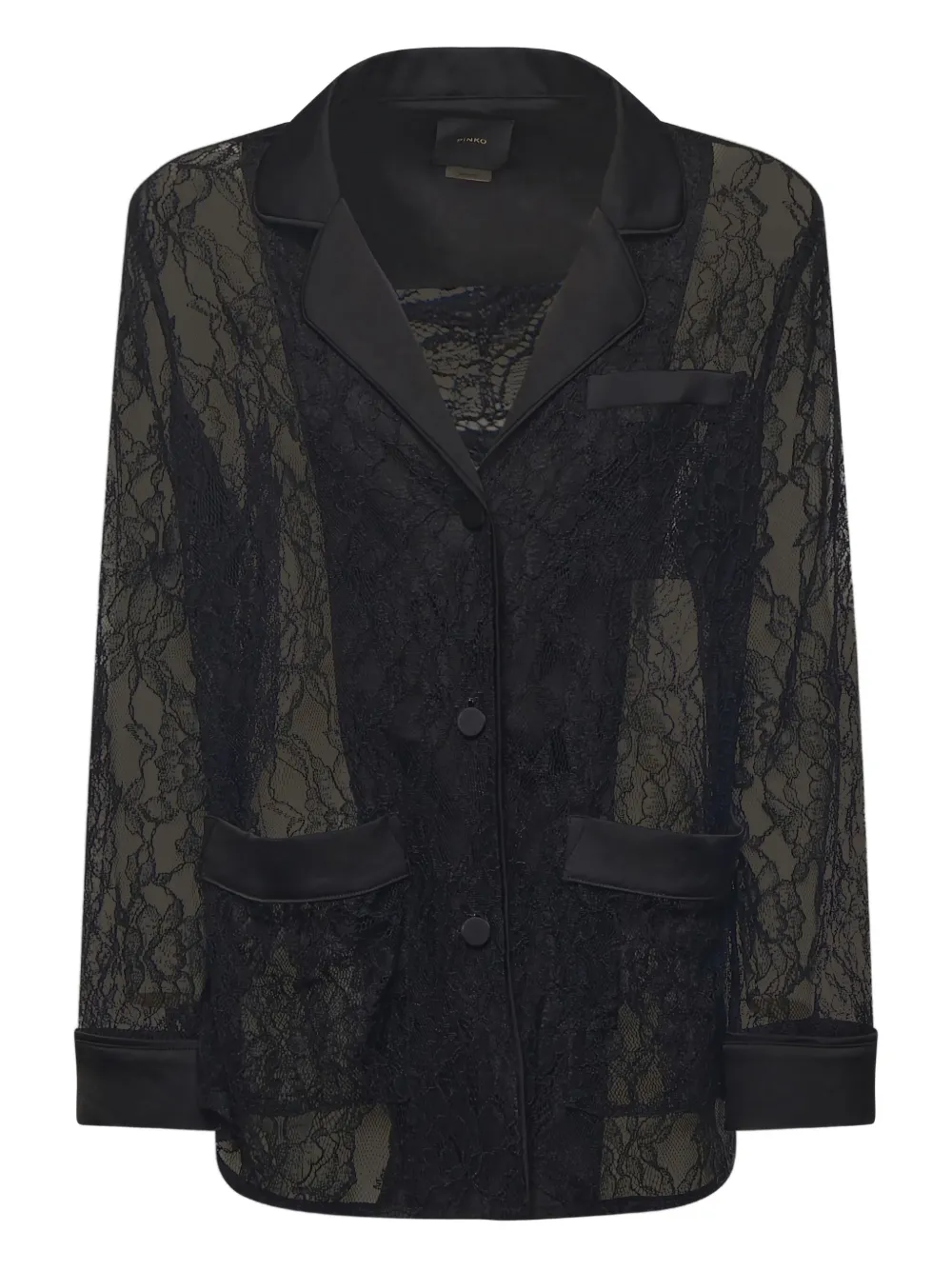 PINKO lace pocketed jacket | Black | Image 1