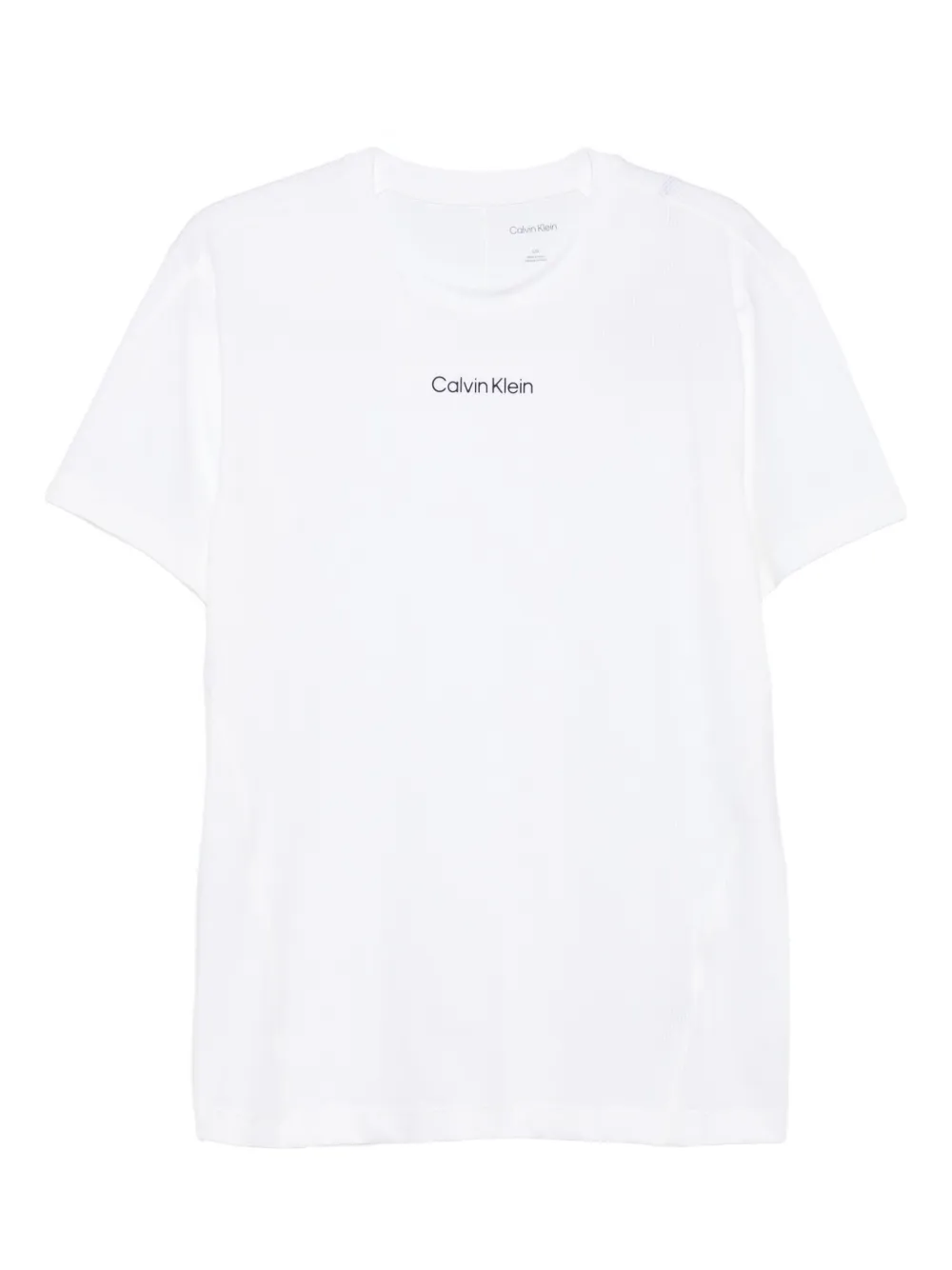 Calvin Klein Camiseta canelada com logo | Branco | Image 1