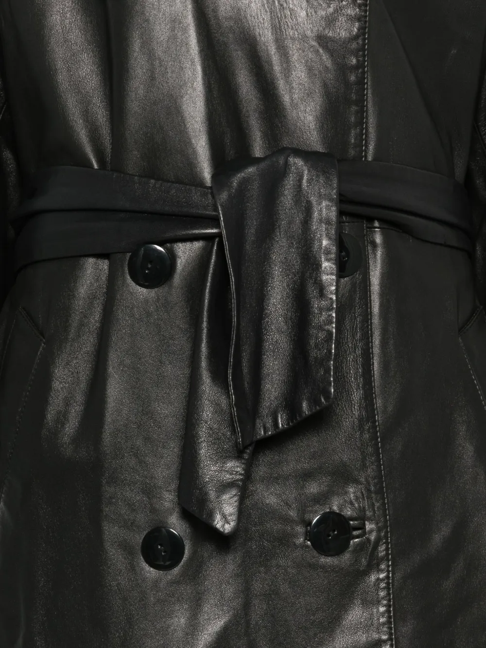 Pre-owned A.n.g.e.l.o. Vintage Cult 1990s Double-breasted Coat In Black